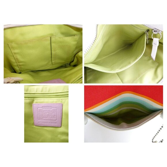 Coach Hampton Multicolor Striped Tote Bag F10705 - Picture 9 of 16